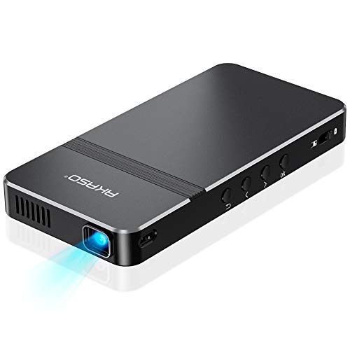 Akaso بروجيكتور AKASO ميني، بروجيكتور محمول بحجم الجيب DLP، بروجيكتور كعكة 1080P، يدعم HDMI WiFi مع بطارية قابلة لإعادة الشحن ومكبرات صوت ستيريو وجهاز تحكم عن بعد - نوع-C محدث - Image 1