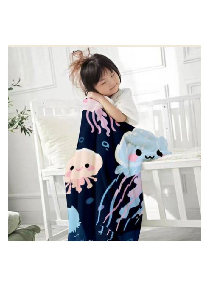 general Children's or student cartoon flannel thin blanket (warm and comfortable, suitable for sleep, games) 100cm*150cm - Image 3