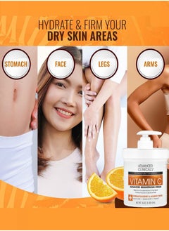 Advanced Clinicals Advanced Clinicals Original Vitamin C Face and Body Cream Moisturizing Skin Care Lotion 16oz.(1 LB).454G  - Image 3