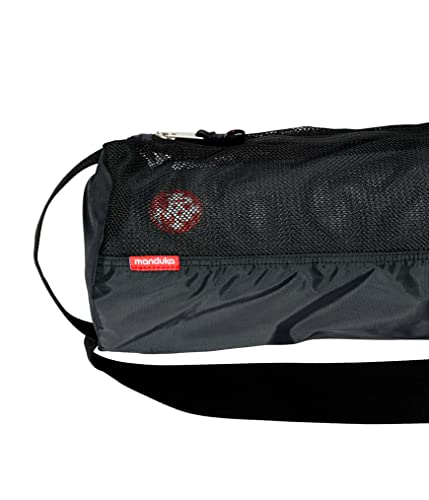 Manduka Yoga Breathe Easy Mat Carrier - Lightweight, Breathable Mesh with Zipper Closure, Easy to Carry, Hands-Free, Black, 1 EA, 26.5” x 6.5” x 6.5” - Image 3