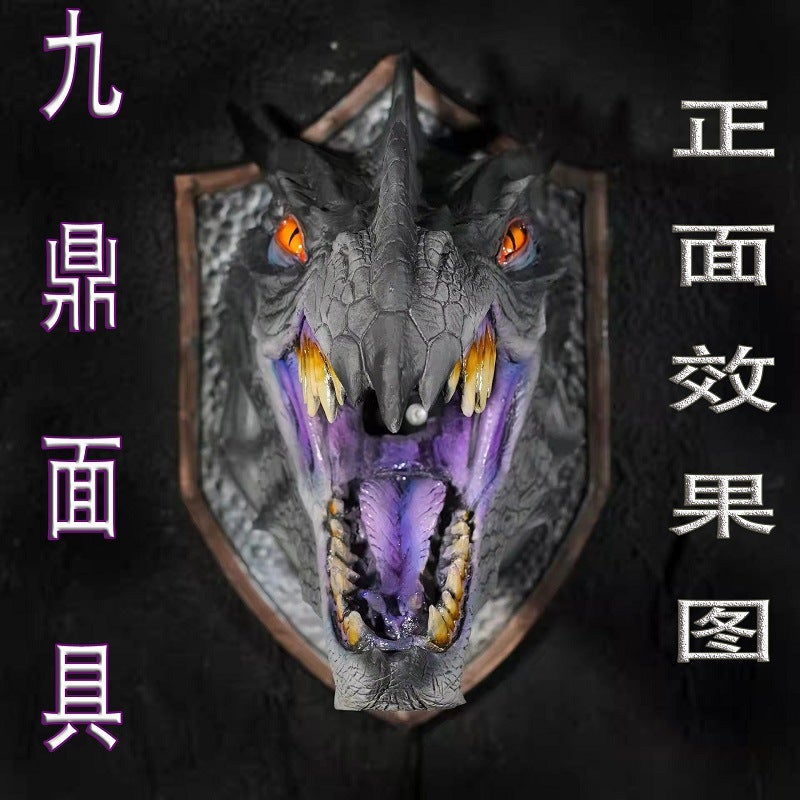 Independent Station Dinosaur Head Wall Pendant Led Luminous Spray Dragon Legend Home Scene Decoration Props - Image 3