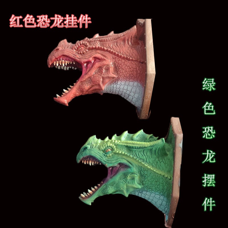 Independent Station Dinosaur Head Wall Pendant Led Luminous Spray Dragon Legend Home Scene Decoration Props - Image 4