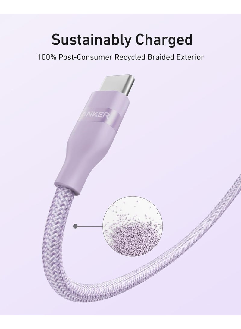 Anker Nano USB C Cable, 240W 6FT Flexible Multi-Color Braided Cord, Fast Charging Type C Charger for iPhone 17 Series, MacBook Pro and More(Purple) - Image 5