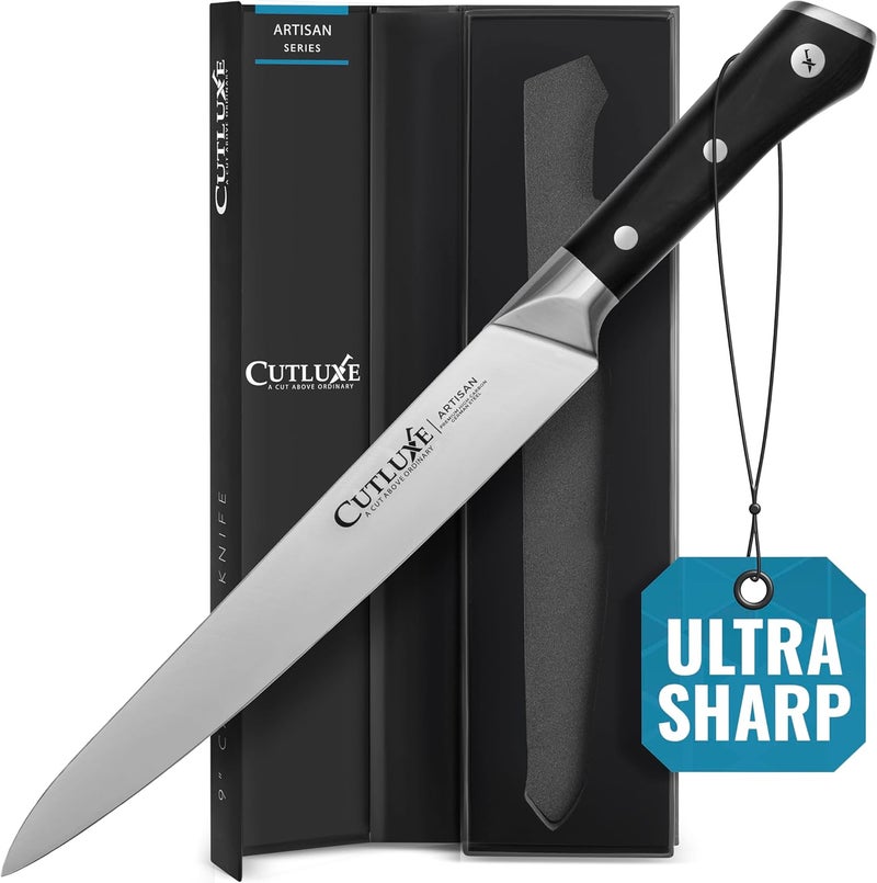 Cutluxe Turkey Carving Knife – 9" Carving Knife for Meat – Razor Sharp & Full Tang – High Carbon German Steel – Ergonomic Handle Design – Artisan Series - Image 1