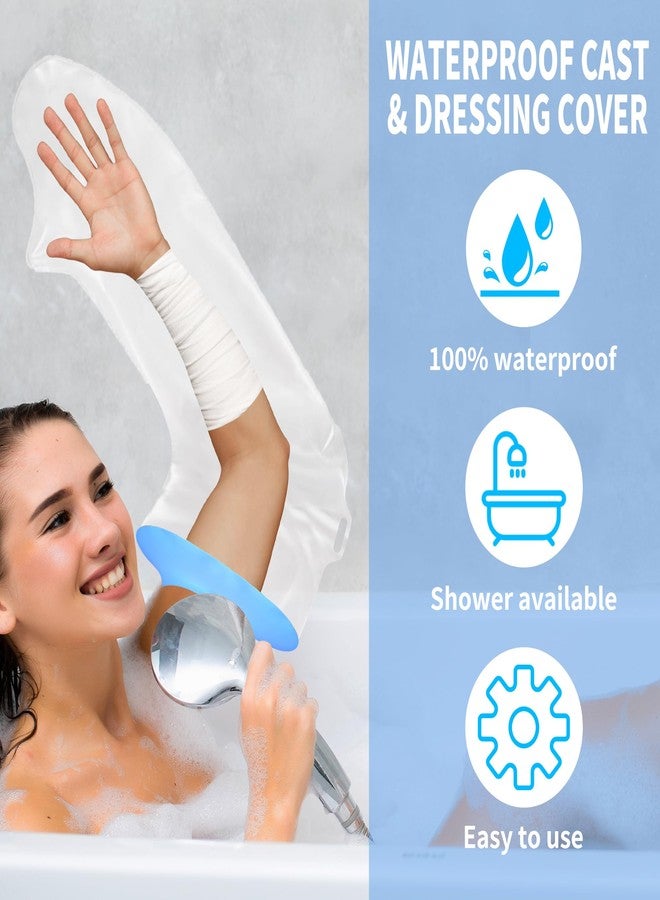 KEEFITT Arm Cast Cover for Shower Full Size, Extra-Large Waterproof Cast Shower Protector, Reusable Arm Shower Dry Bag for PICC, Bandage, Post Surgery, Splint and Cast - Image 3