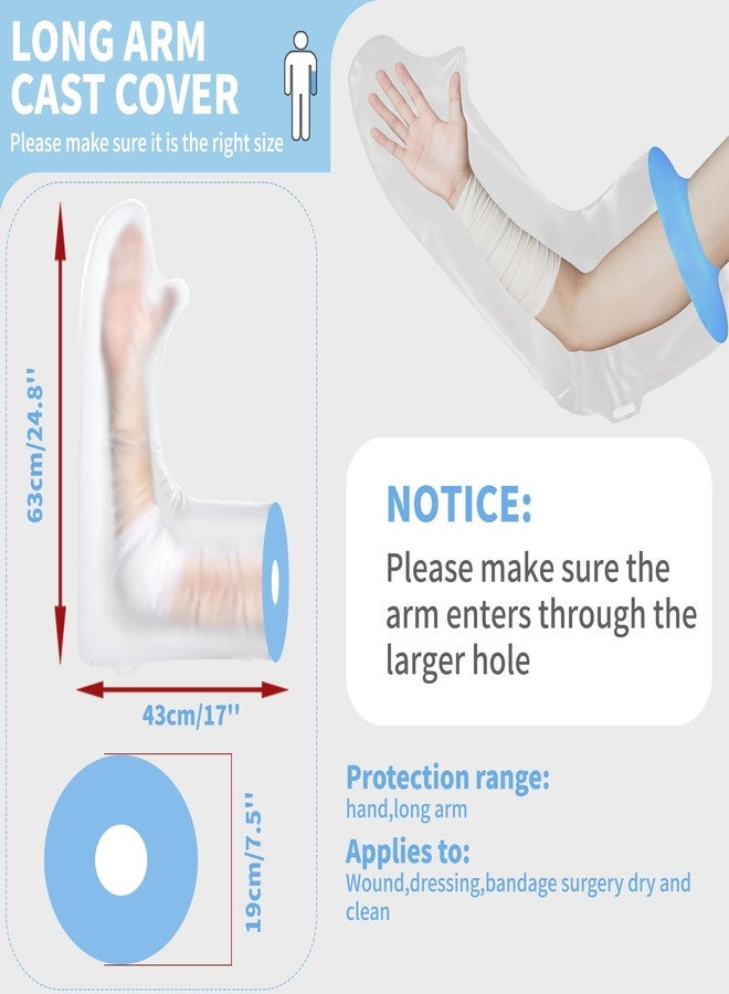 KEEFITT Arm Cast Cover for Shower Full Size, Extra-Large Waterproof Cast Shower Protector, Reusable Arm Shower Dry Bag for PICC, Bandage, Post Surgery, Splint and Cast - Image 2