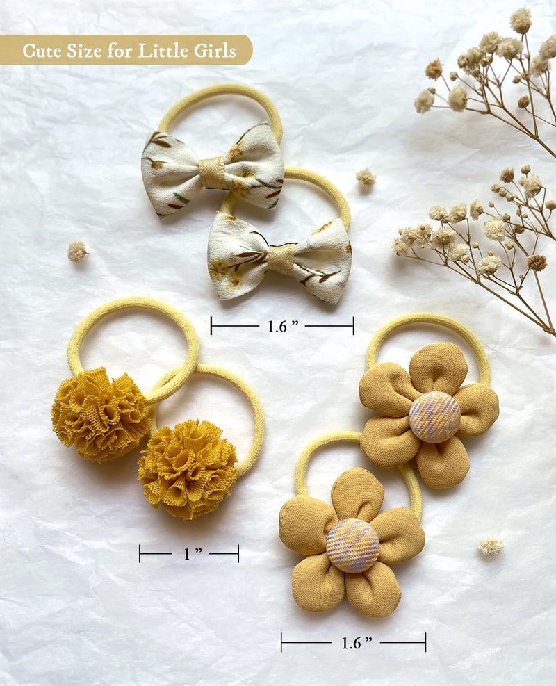 Cherssy Boutique Baby Girl Hair Ties with Flowers 28 Pcs Hair Bow Ties for Toddler Girls Elastics Ponytail Holders Pigtails Rubber Bands by Cherssy - Image 4