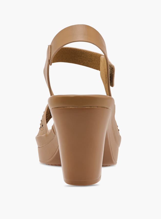 Le Confort Women Laser Cut Strap Sandals with Block Heels  - Image 5