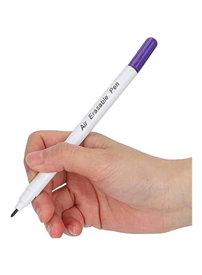 Air Erasable Fabric Pen u0026 Water Erasable Pen Set, 6Pcs Disappearing Ink Marking Pen, Fabric Marker, Temporary Marking for Tailor Cloth Sewing Tools - Image 5