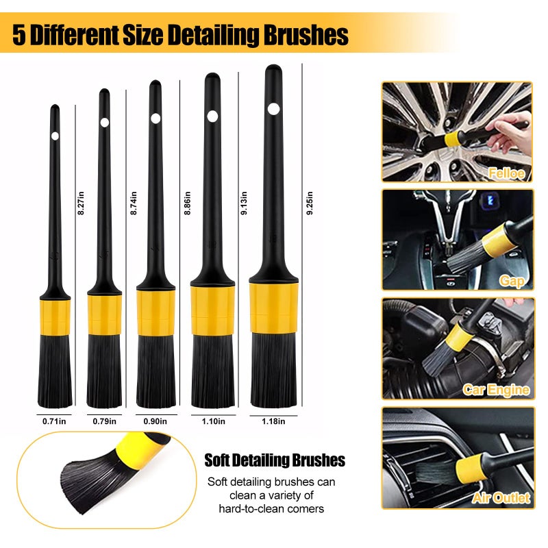 NiuMid Car Wash Brush with Long Handle, 55 inch Car Wash Mop Car Wash Kit Mitt Retractable Bent Pole Car Wash Brush for Cars RV Truck Boat - Image 4