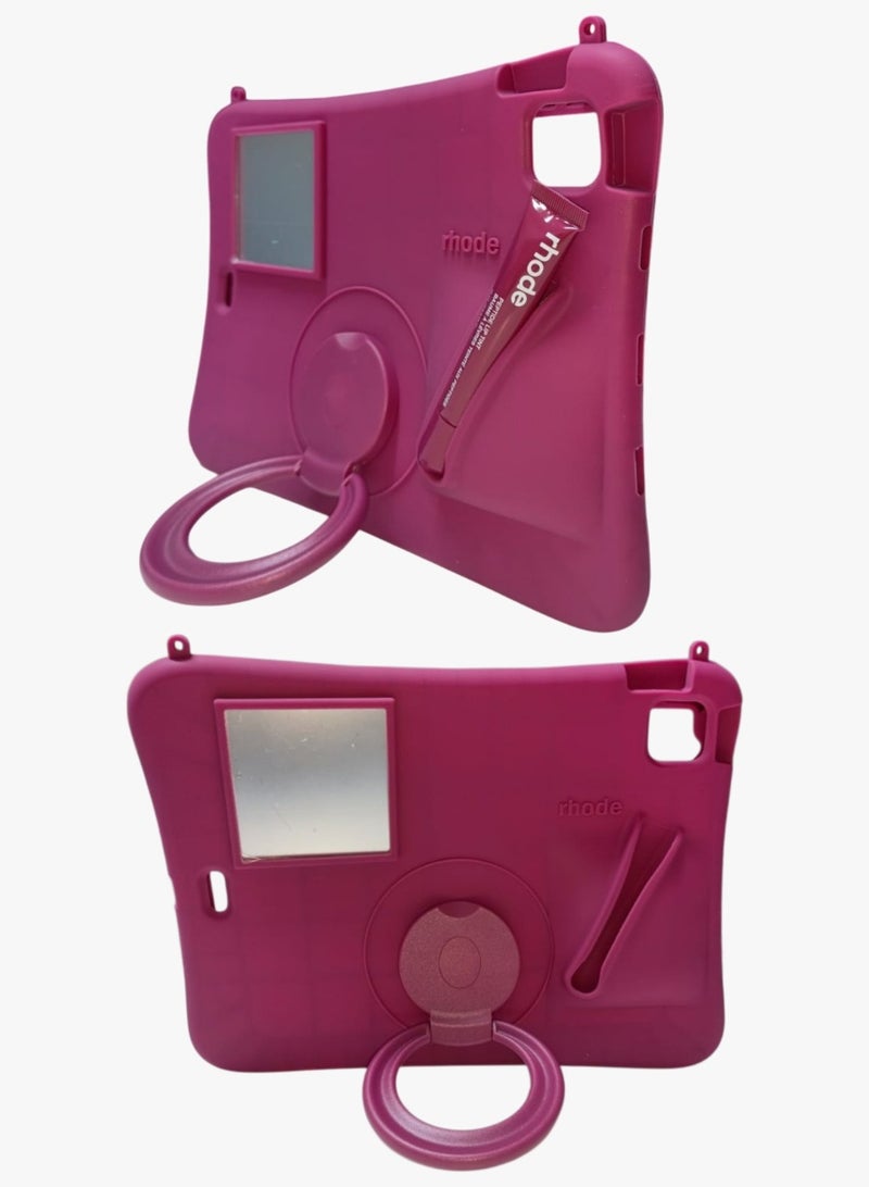 Rhode Lip Gloss Silicone Tablet Case Kid Silica Shockproof Case Cover Kids Shockproof Case for iPad Pro 11 Inch 3D Silicone Cartoon Case (2022/2021, 4th/3rd Generation), iPad Pro 11 Inch Cover , iPad Pro 11 Inch Cover,iPad Air 5 2022 / iPad Air 4 2020 10.9 Inch Case, Cute, Stand Function, Silicone case Case, Cover, Shock-Absorption - Image 2