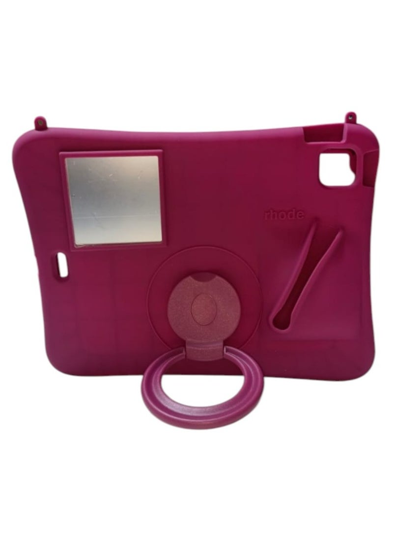 Rhode Lip Gloss Silicone Tablet Case Kid Silica Shockproof Case Cover Kids Shockproof Case for iPad Pro 11 Inch 3D Silicone Cartoon Case (2022/2021, 4th/3rd Generation), iPad Pro 11 Inch Cover , iPad Pro 11 Inch Cover,iPad Air 5 2022 / iPad Air 4 2020 10.9 Inch Case, Cute, Stand Function, Silicone case Case, Cover, Shock-Absorption - Image 3