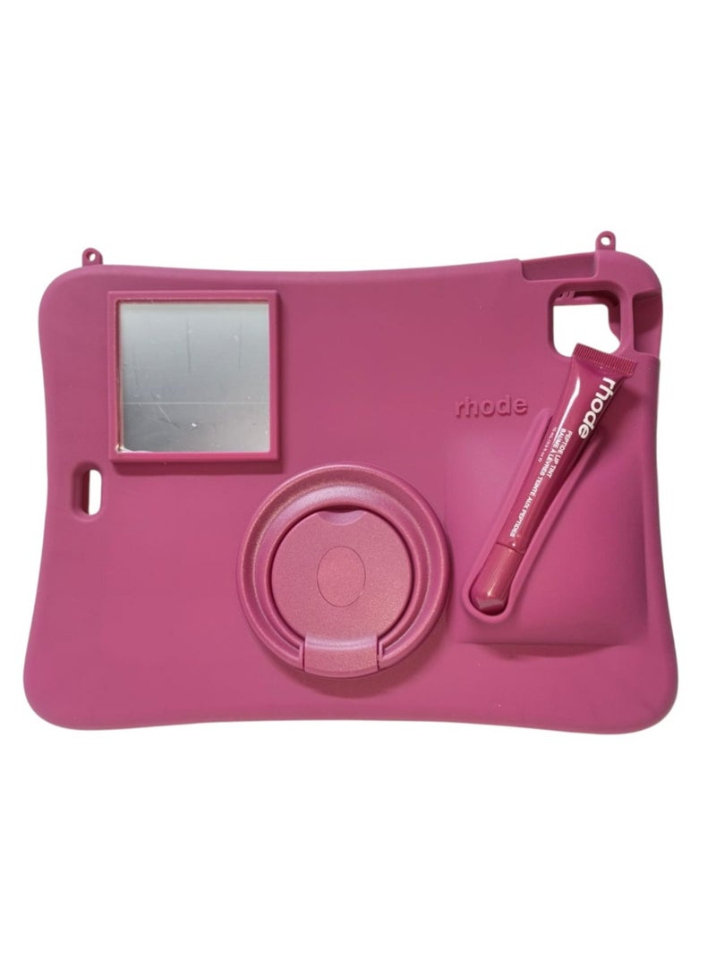 Rhode Lip Gloss Silicone Tablet Case Kid Silica Shockproof Case Cover Kids Shockproof Case for iPad Pro 11 Inch 3D Silicone Cartoon Case (2022/2021, 4th/3rd Generation), iPad Pro 11 Inch Cover , iPad Pro 11 Inch Cover,iPad Air 5 2022 / iPad Air 4 2020 10.9 Inch Case, Cute, Stand Function, Silicone case Case, Cover, Shock-Absorption - Image 5