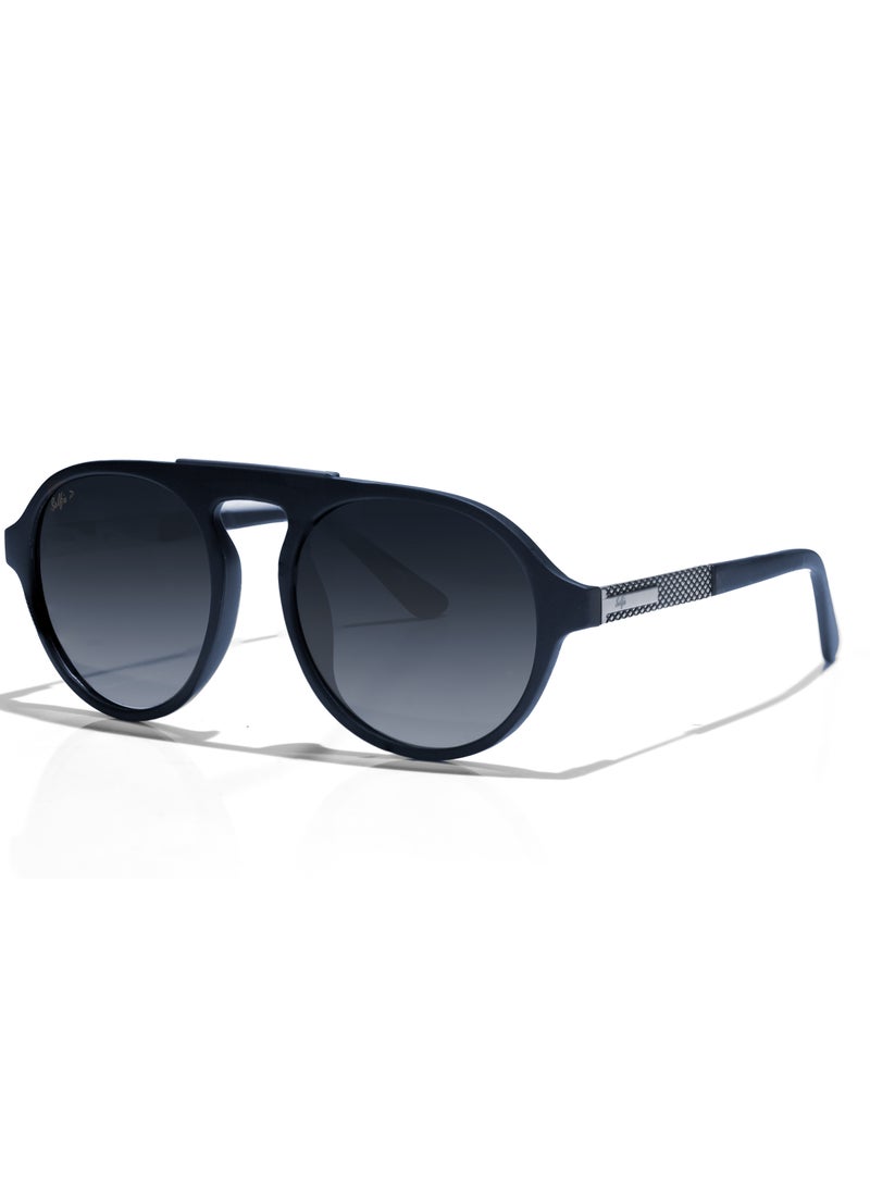 selfie Selfie Polarized Blue Lense Matte Blue Frame Sunglasses, SE8224-C5  - Image 2