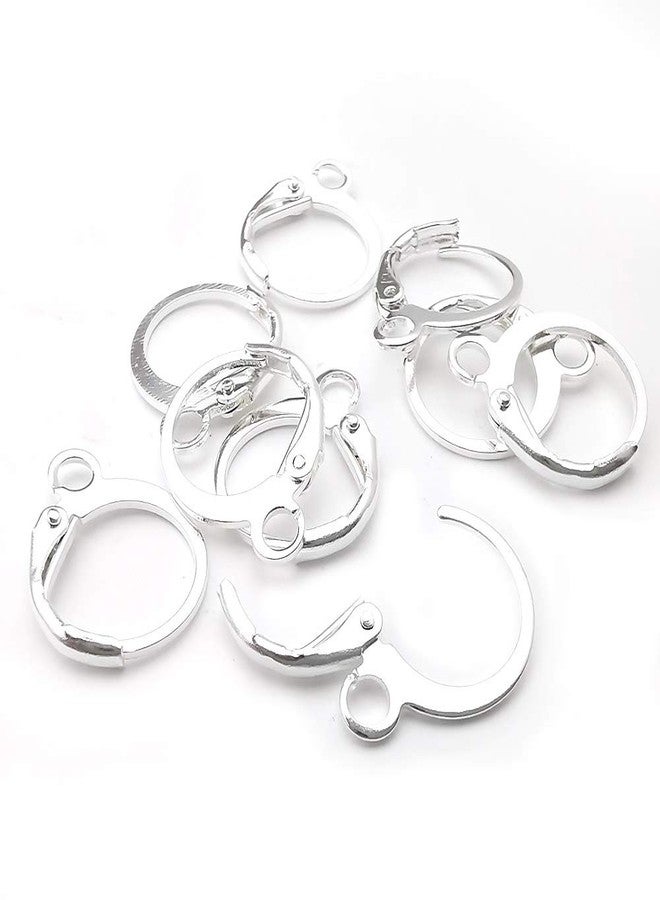 WOCRAFT 160 Pcs Round Hypoallergenic Lever Back Dangle Ear Wire With Open Loop French Hook for DIY Jewelry Making (Silver-12785) - Image 3