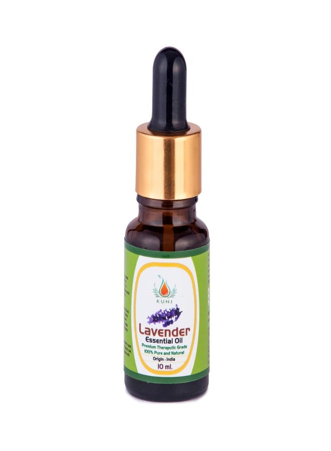 KUNJ Lavender Essential Oil (Lavandula angustifolia) 10ML - 100% Pure & Natural, Undiluted, Steam Distilled - Therapeutic Grade Oil for Hair Growth, Skin Care & Relaxation - Image 1