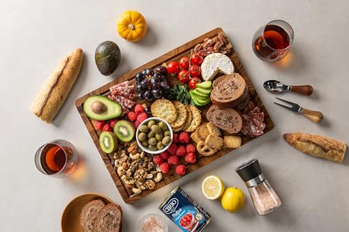 THETCHRY Walnut Cutting Boards for Kitchen, End Grain Wooden Chopping Board with Juice Groove, Charcuterie Butcher Block for Meal Prep & Serving with Gift Box, 16.5" x 11.6" x 0.8" - Image 5