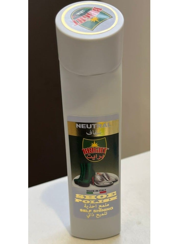 مُلمّع أحذية ٧٥ مل - لون محايد | عناية ذاتية اللمعان بالأحذية | لمعان وحماية تدوم طويلًا - صنع في إيطاليا