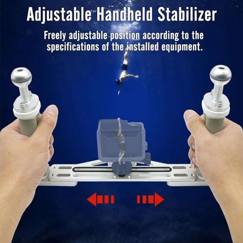 Rigrig AQUANIC Underwater Camera Tray Handheld Stabilizer Tray Bracket for Camera Housing, Handle Aluminum Diving Grip for Gopro Divevolk, TG-5/6, RX100 V and Other Action Camera (Grey) - Image 5