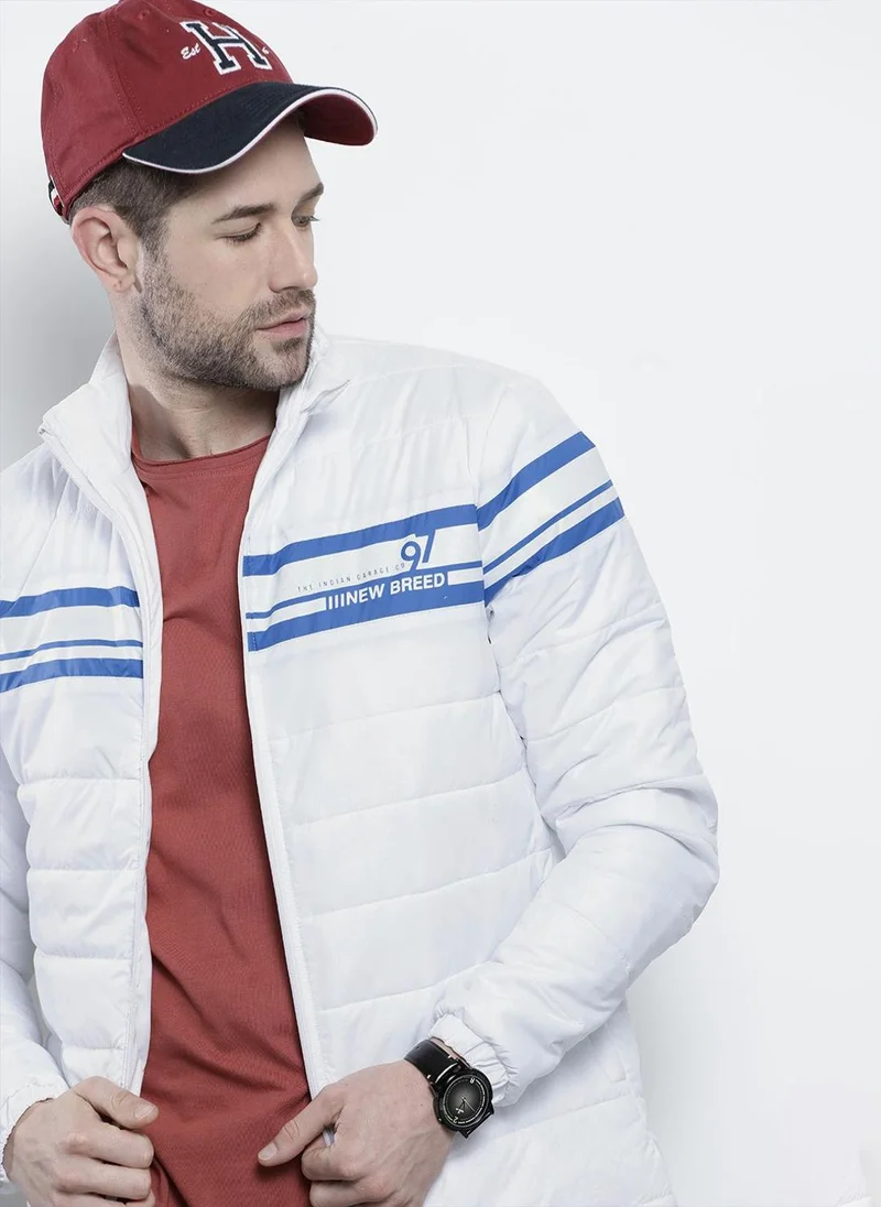 ذا انديان كراج كو Men Slim Fit Colourblocked Puffer Jackets
