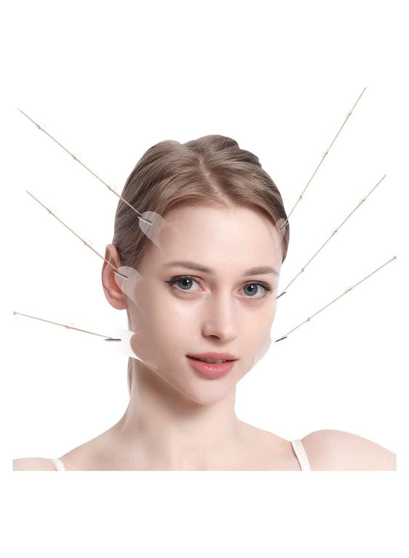 BLOOMING TIME Face Lift Tape with Fixed Rope Instant Vshape Face Lifting Thin Sticker Makeup Face Lift Tools for Face Double Chin Neck and Eyes - Image 3