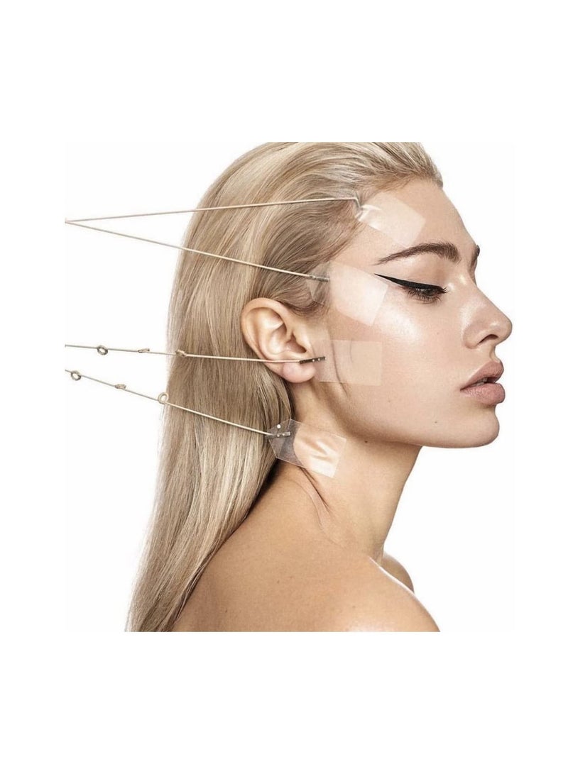 BLOOMING TIME Face Lift Tape with Fixed Rope Instant Vshape Face Lifting Thin Sticker Makeup Face Lift Tools for Face Double Chin Neck and Eyes - Image 1