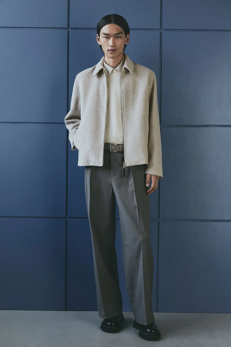 اتش اند ام Regular Fit Wool-blend shacket