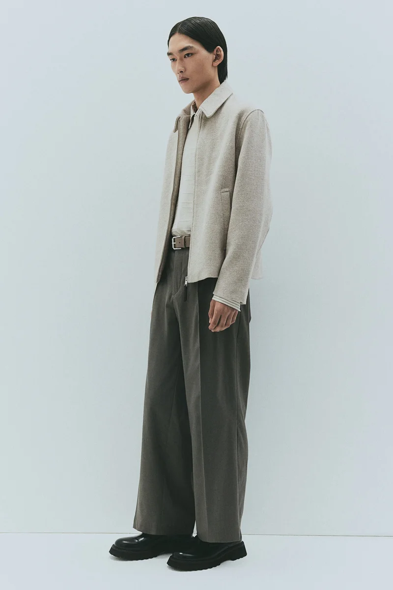 اتش اند ام جاكيت صوف بقصة عادية