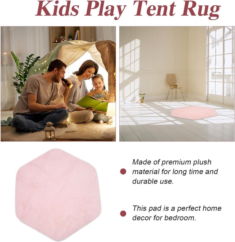 Plush Hexagon Play Mat Soft Rug for Non-Toxic Comfortable Cushion Pad for Indoor Play Tent Portable Floor Mat for Boys and Safe and Carpet - Image 5