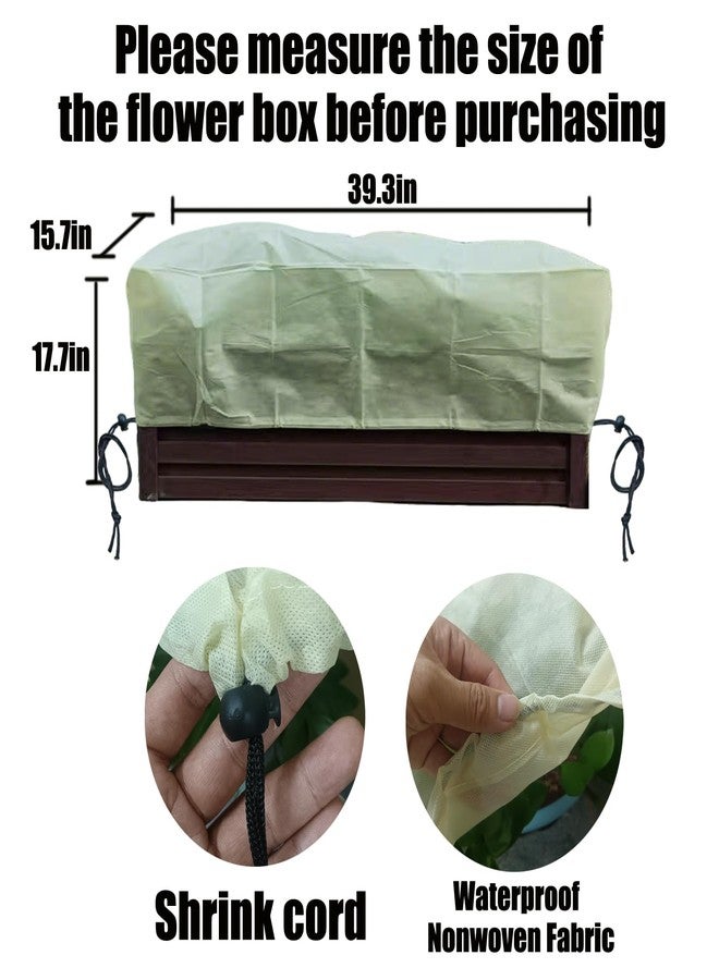 EJW Plant Freeze Cover, 2 Piece Set 39.3'' x 15.7'' x 17.7'' Frost Cloth for Plants,Plant Cover Freeze Protection,Plant Freeze Protection,Used for Flower pots, Flower Boxes, Small Plants - Image 3