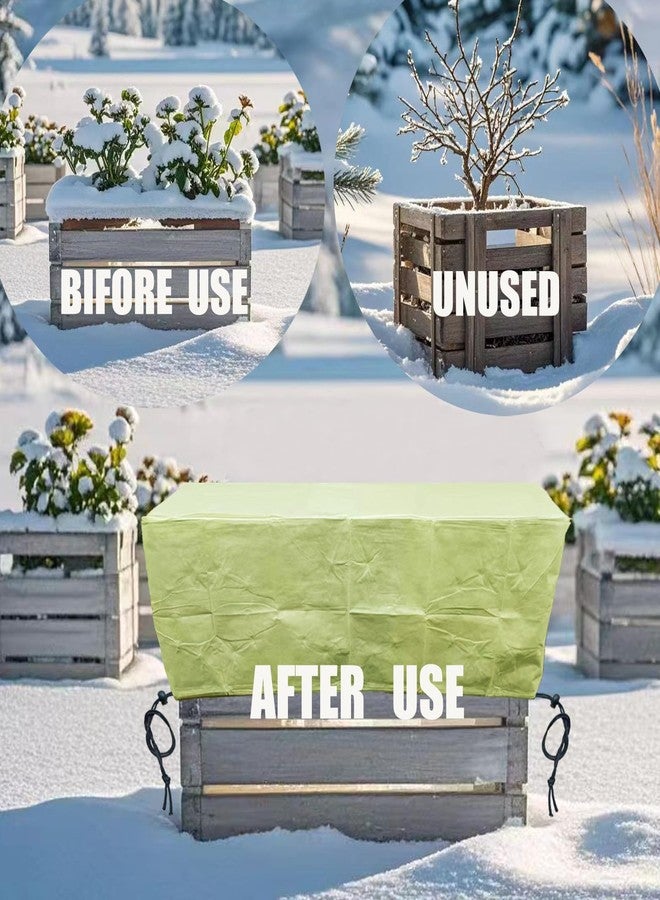EJW Plant Freeze Cover, 2 Piece Set 39.3'' x 15.7'' x 17.7'' Frost Cloth for Plants,Plant Cover Freeze Protection,Plant Freeze Protection,Used for Flower pots, Flower Boxes, Small Plants - Image 2