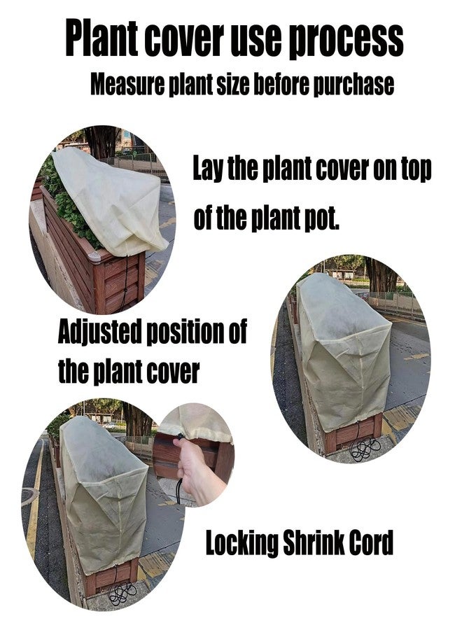 EJW Plant Freeze Cover, 2 Piece Set 39.3'' x 15.7'' x 17.7'' Frost Cloth for Plants,Plant Cover Freeze Protection,Plant Freeze Protection,Used for Flower pots, Flower Boxes, Small Plants - Image 4