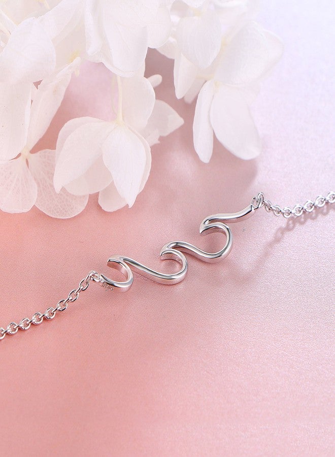 ALPHM Wave Ocean Beach Sea Anklet for Women S925 Sterling Silver Adjustable Ankle Foot bracelet 10 Inch - Image 5