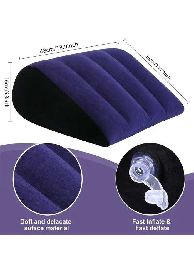 ZVEV Portable Inflatable Wedge Pillowï¼Lightweight Body Positioning Inflatable Cushion Suitable for Sleeping Leg Elevation Back and Neck Support Travel Fast Inflating and Deflatingï¼1 PCSï¼ - Image 3