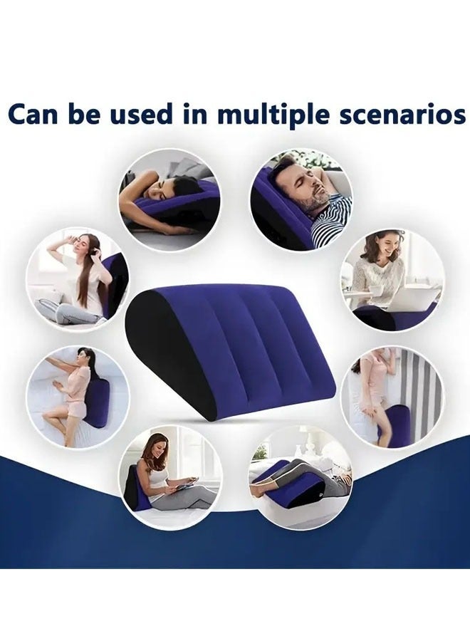 ZVEV Portable Inflatable Wedge Pillowï¼Lightweight Body Positioning Inflatable Cushion Suitable for Sleeping Leg Elevation Back and Neck Support Travel Fast Inflating and Deflatingï¼1 PCSï¼ - Image 2