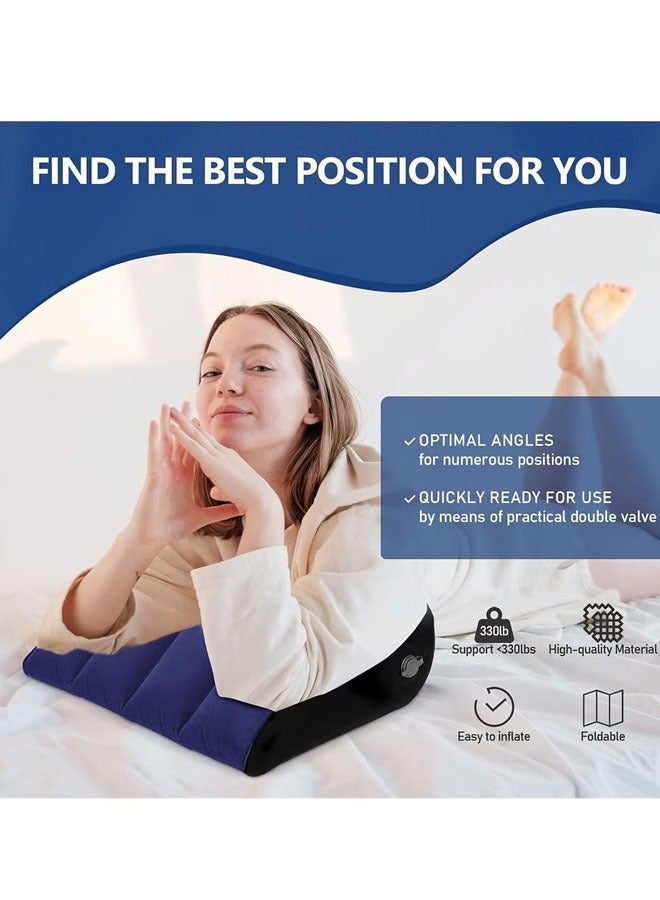 ZVEV Portable Inflatable Wedge Pillowï¼Lightweight Body Positioning Inflatable Cushion Suitable for Sleeping Leg Elevation Back and Neck Support Travel Fast Inflating and Deflatingï¼1 PCSï¼ - Image 4