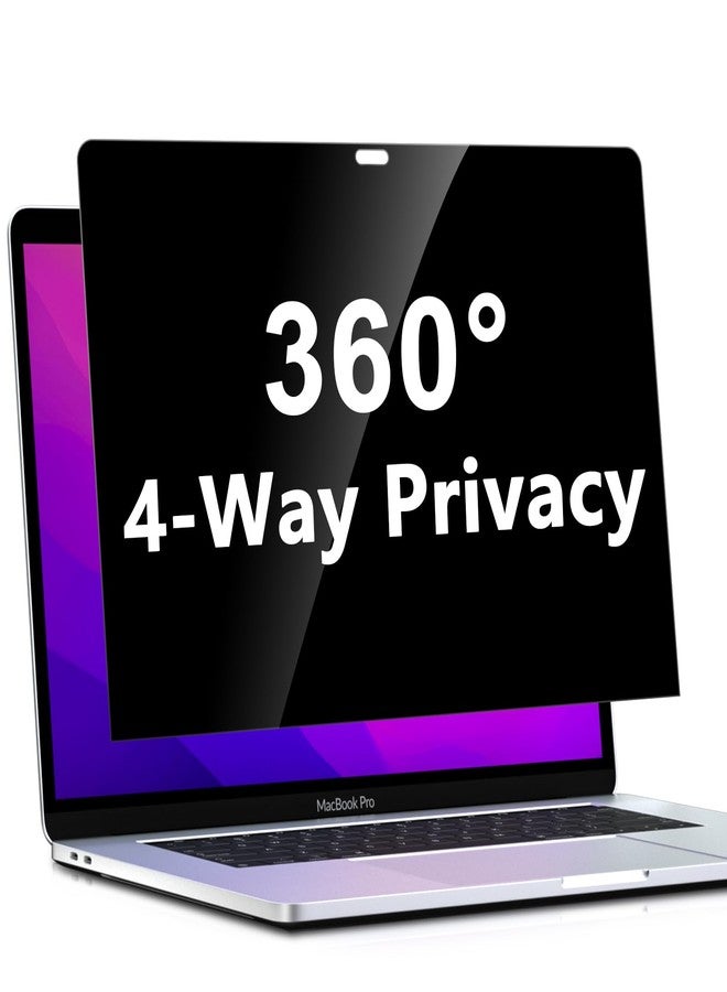 PYS 4-Way Privacy Screen for MacBook Air 13 inch (2018-2021, M1), 360 Degree Anti-Spy Privacy Filter, Matte Finish Anti-Glare Protector, Anti-Scratch Film Guard - Image 1