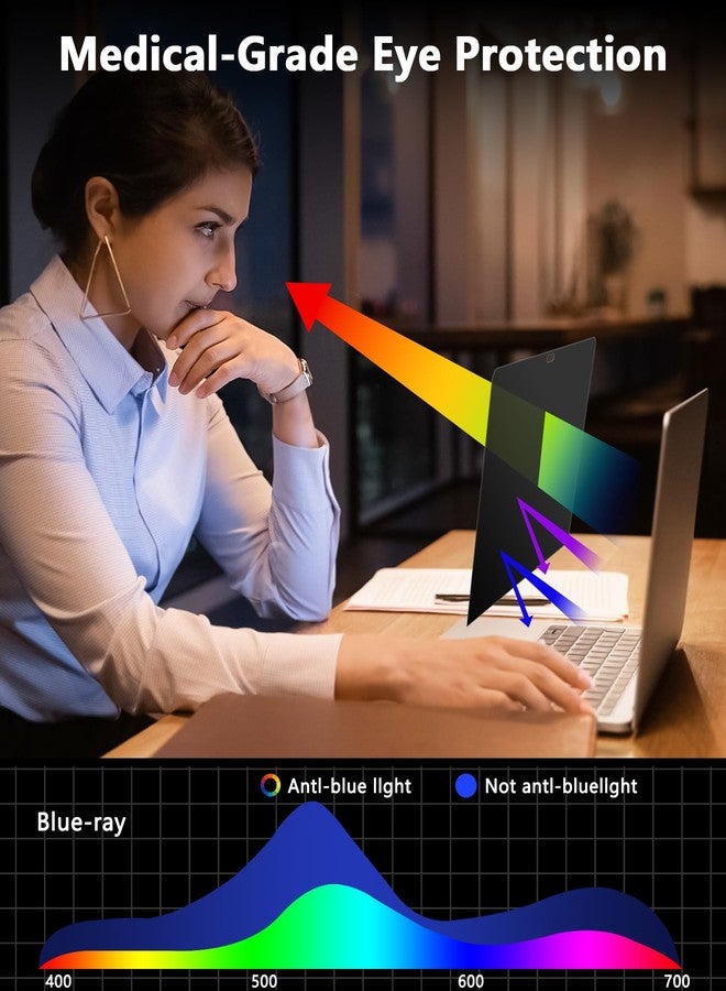PYS 4-Way Privacy Screen for MacBook Air 13 inch (2018-2021, M1), 360 Degree Anti-Spy Privacy Filter, Matte Finish Anti-Glare Protector, Anti-Scratch Film Guard - Image 4