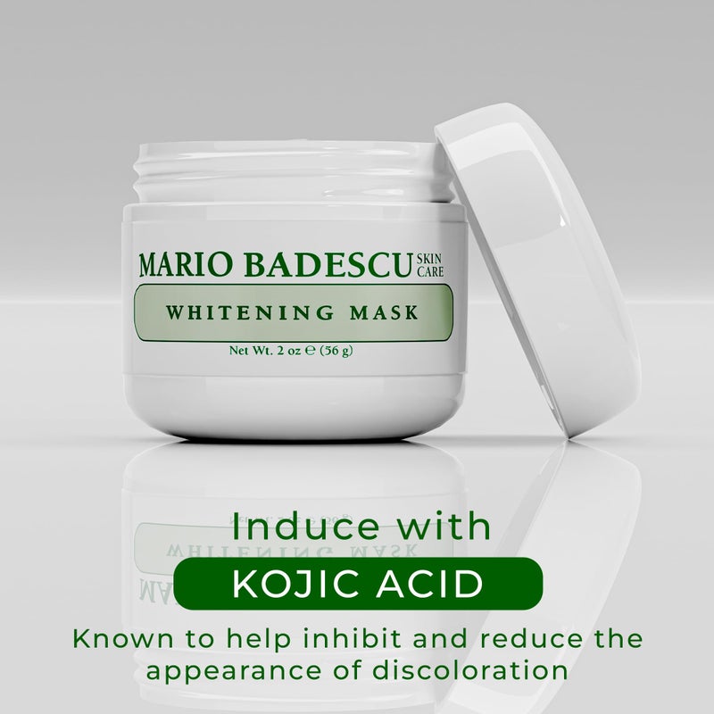 Mario Badescu Kojic Acid Whitening Mask - Illuminating Face Mask for Brightening, Hydration & Discoloration - With Grapeseed Oil, Beeswax & Vitamin E for Smoother, Radiant Skin, 2 Oz - Image 3