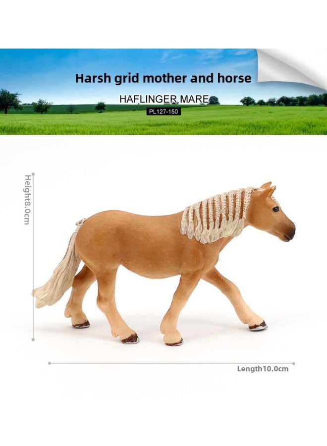 Simulation Solid Wild Animal Horse Model Hanno Wilma Children's Early Education Cognitive Toy Decoration Gift-Color:PL127-150 Harvard Lam Mare - Image 1