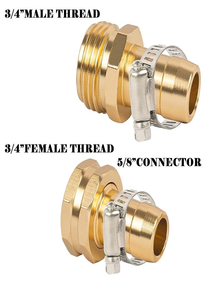 LIULO TOOL Garden Hose Repair Connector with Clamps, Fit for 3/4" or 5/8" Aluminum Garden Hose Fitting, Male and Female Hose Fittings, 4 Sets - Image 2