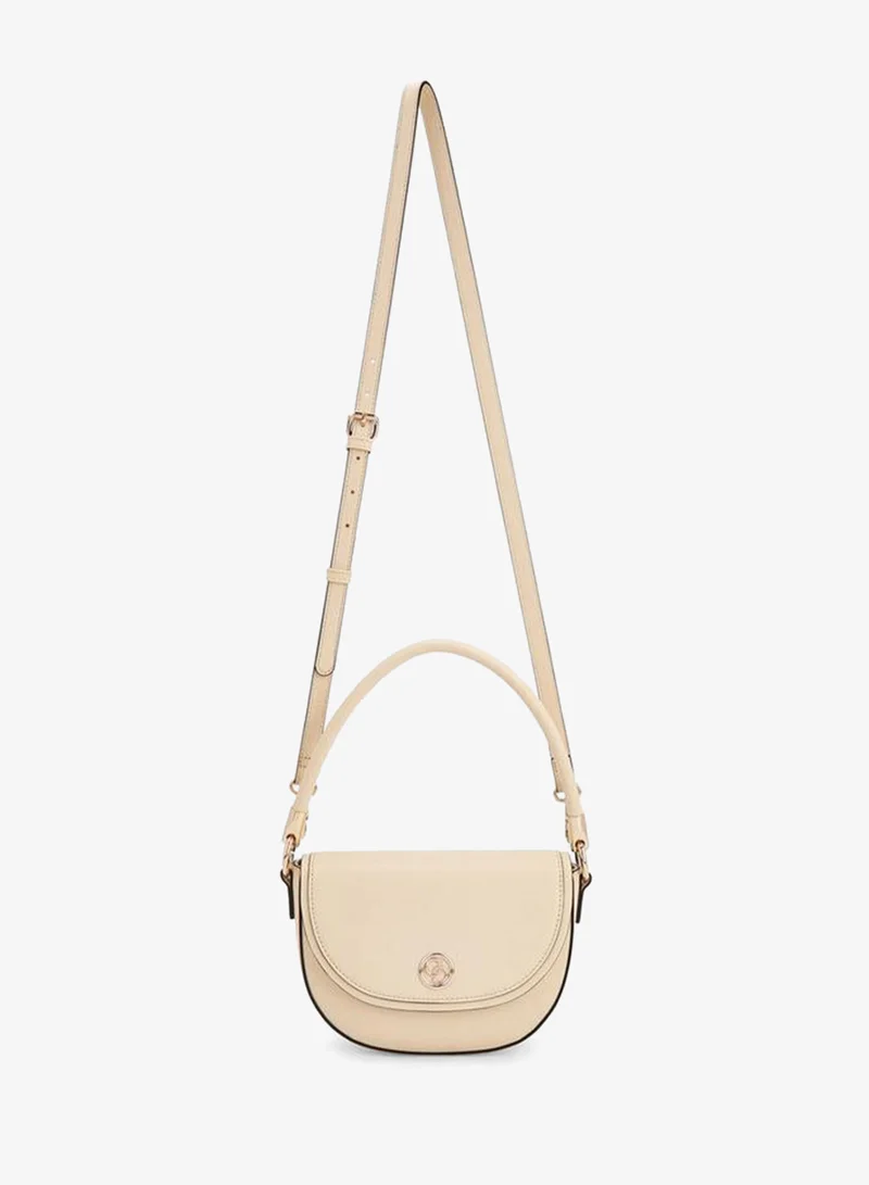سيليست Textured Crossbody Bag With Button Closure