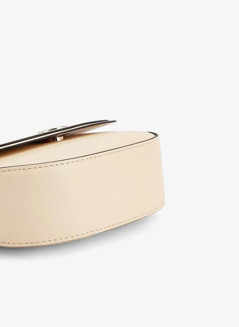 Celeste YELLOW Textured Crossbody Bag With Button Closure for Women | Best Price UAE