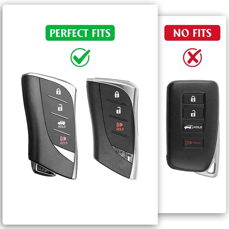 وركاس غط��ء ناعم فاخر من TPU لمفتاح الريموت متوافق مع سيارات لكزس ES350، ES300h، UX200، LS500، LS500H، LC500، LC500h، بلون أزرق مات (لحمل المفتاح الذكي). - Image 2