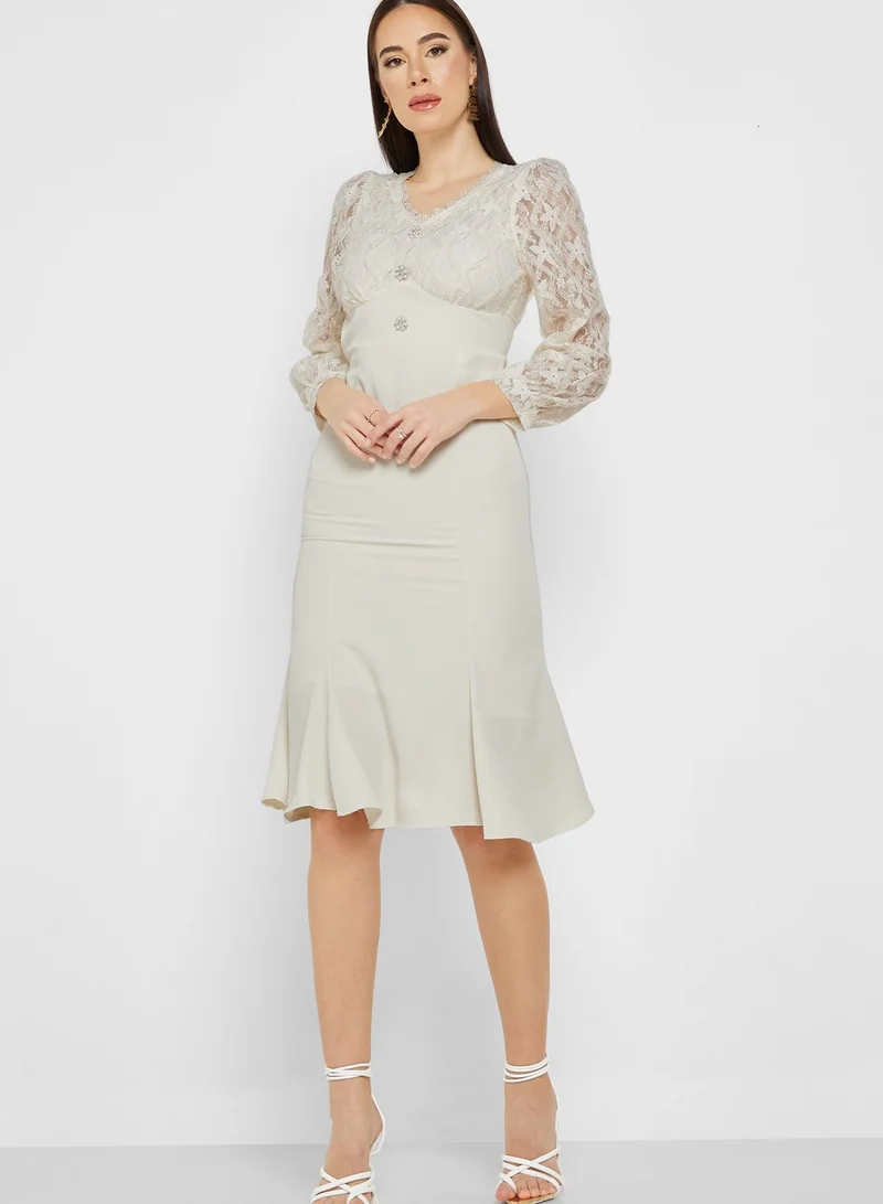 ELLA A-Line Lace Dress