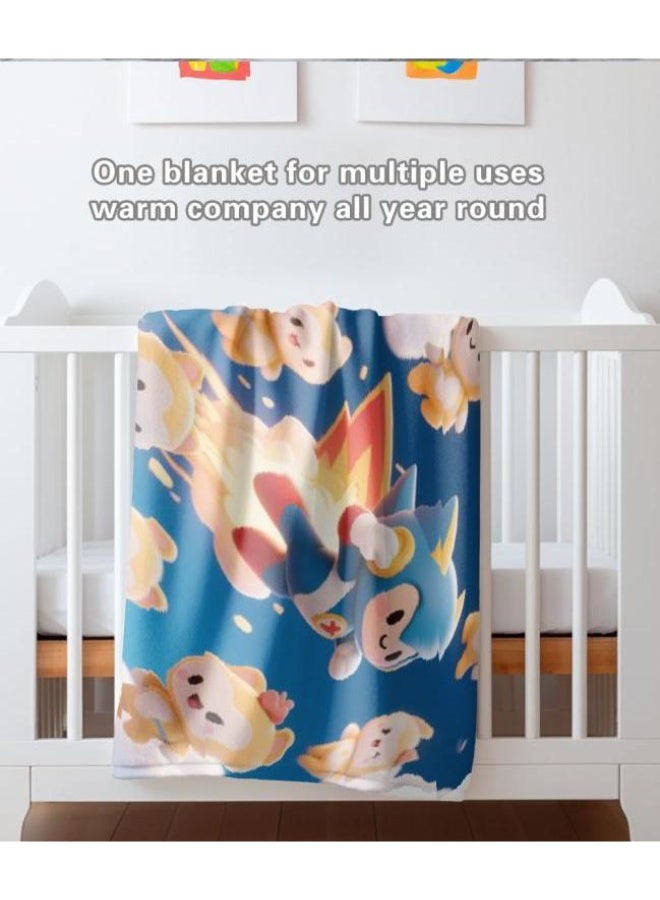general Baby and children's cartoon flannel thin blanket (warm and comfortable, suitable for sleep, game use) 70cm*100cm - Image 3