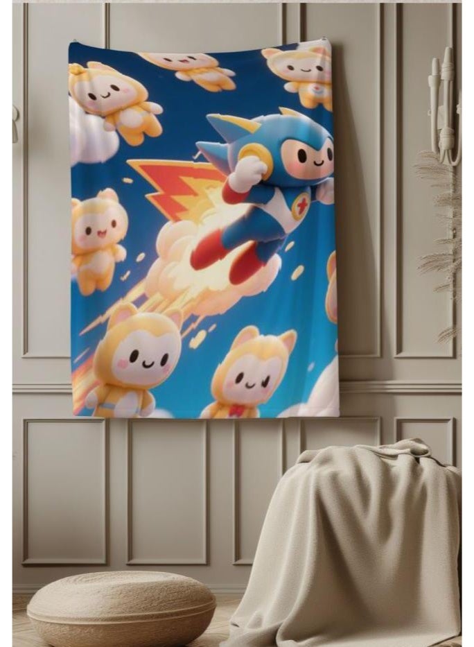 general Baby and children's cartoon flannel thin blanket (warm and comfortable, suitable for sleep, game use) 70cm*100cm - Image 2