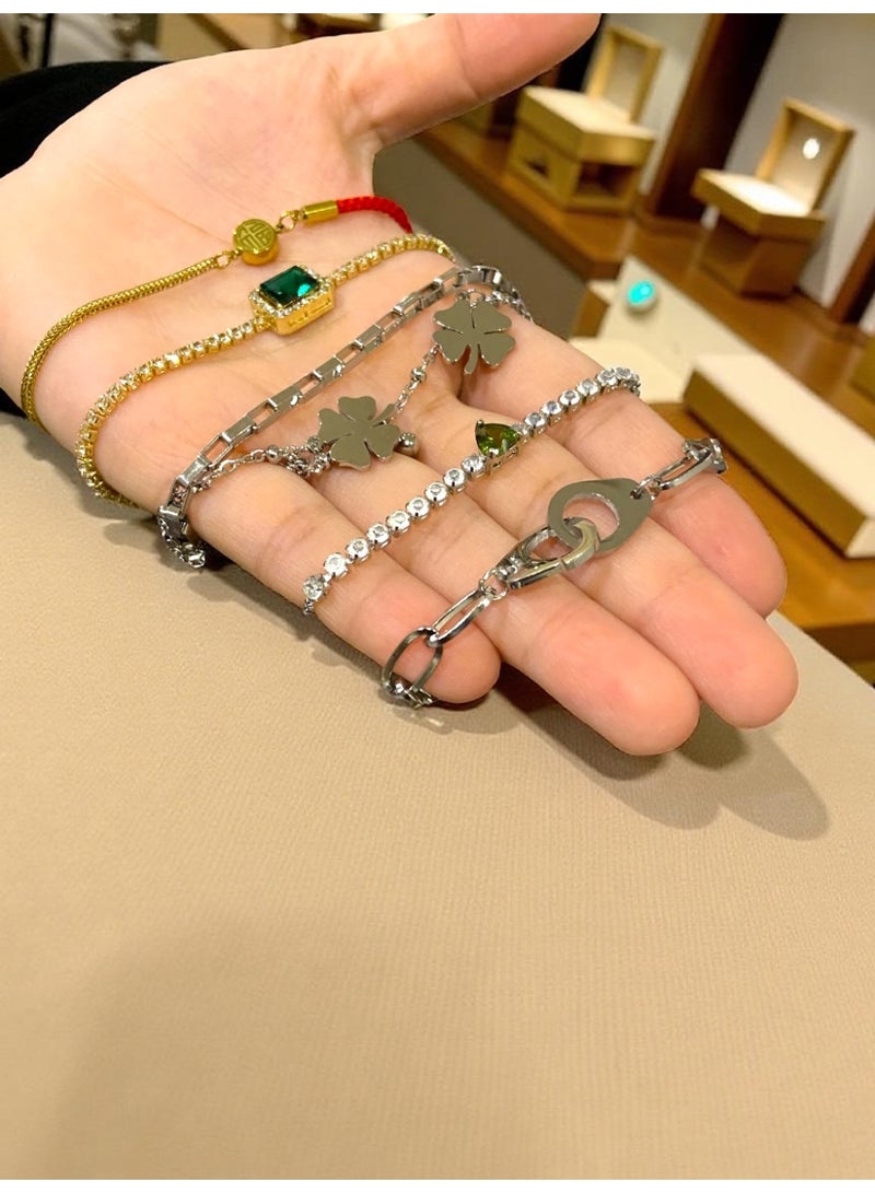 Elegance 5Pcs Of Elegant & High Quality Women's Bracelet Set For Occasions And Daily Use - Image 1