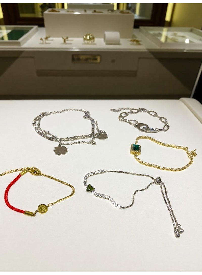 Elegance 5Pcs Of Elegant & High Quality Women's Bracelet Set For Occasions And Daily Use - Image 2