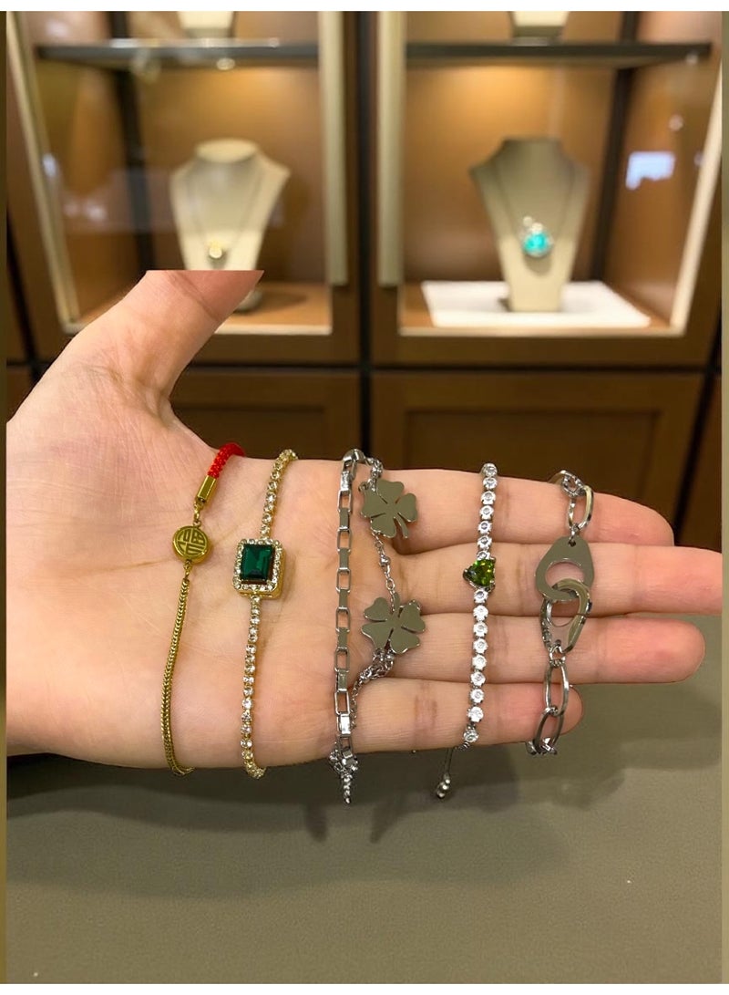 Elegance 5Pcs Of Elegant & High Quality Women's Bracelet Set For Occasions And Daily Use - Image 3